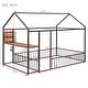 preview thumbnail 3 of 32, Metal Full Size Bed House Bed with Desk,Smart Storage and USB Ports,Kids Bed Design
