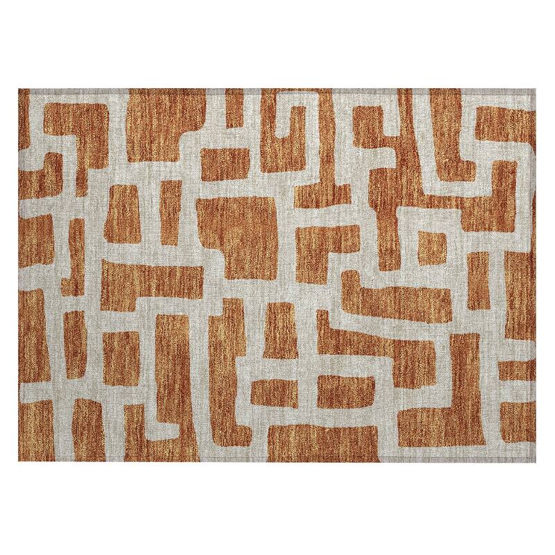 Machine Washable Indoor/ Outdoor Chantille Geo Contemporary Rug
