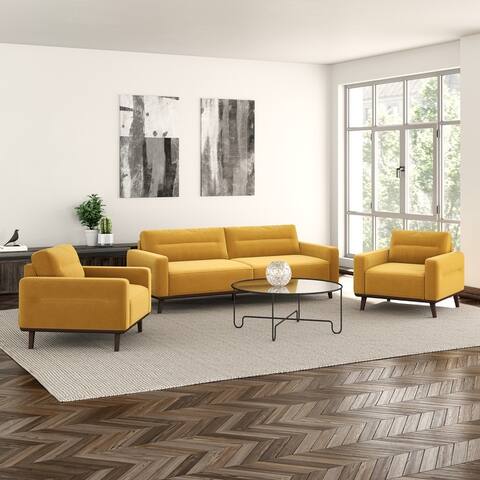 Brighton 2Pc Polyester Modern Sofa and Club Seating Set - Sofa: 84 in W x 37 in D x 32 in H