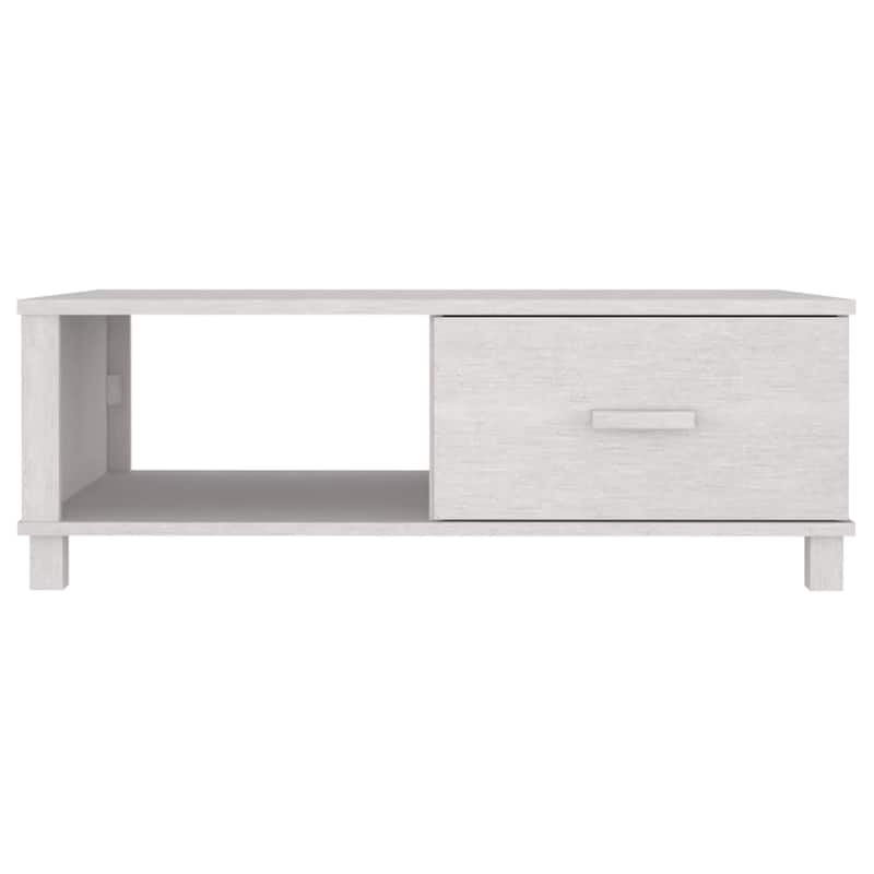 vidaXL Coffee Table End Table Living Room Side Table HAMAR Solid Wood Pine - 39.4" x 21.7" x 13.8"