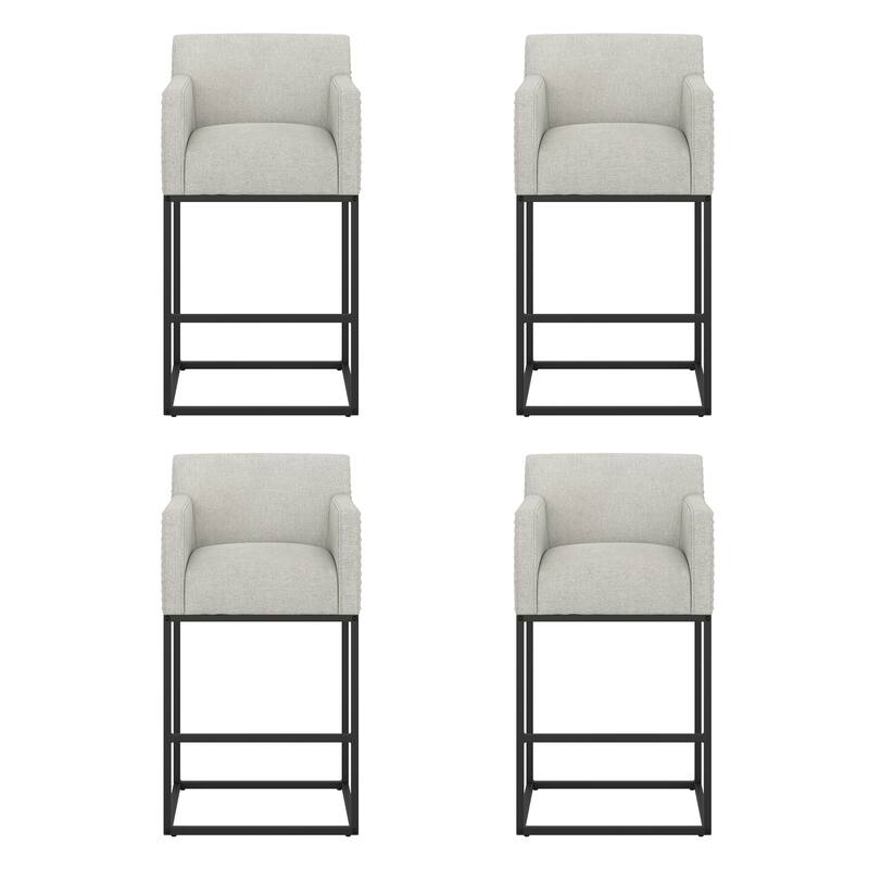 Modern Counter Height Bar Stools Fabric Upholstered Counter Stool