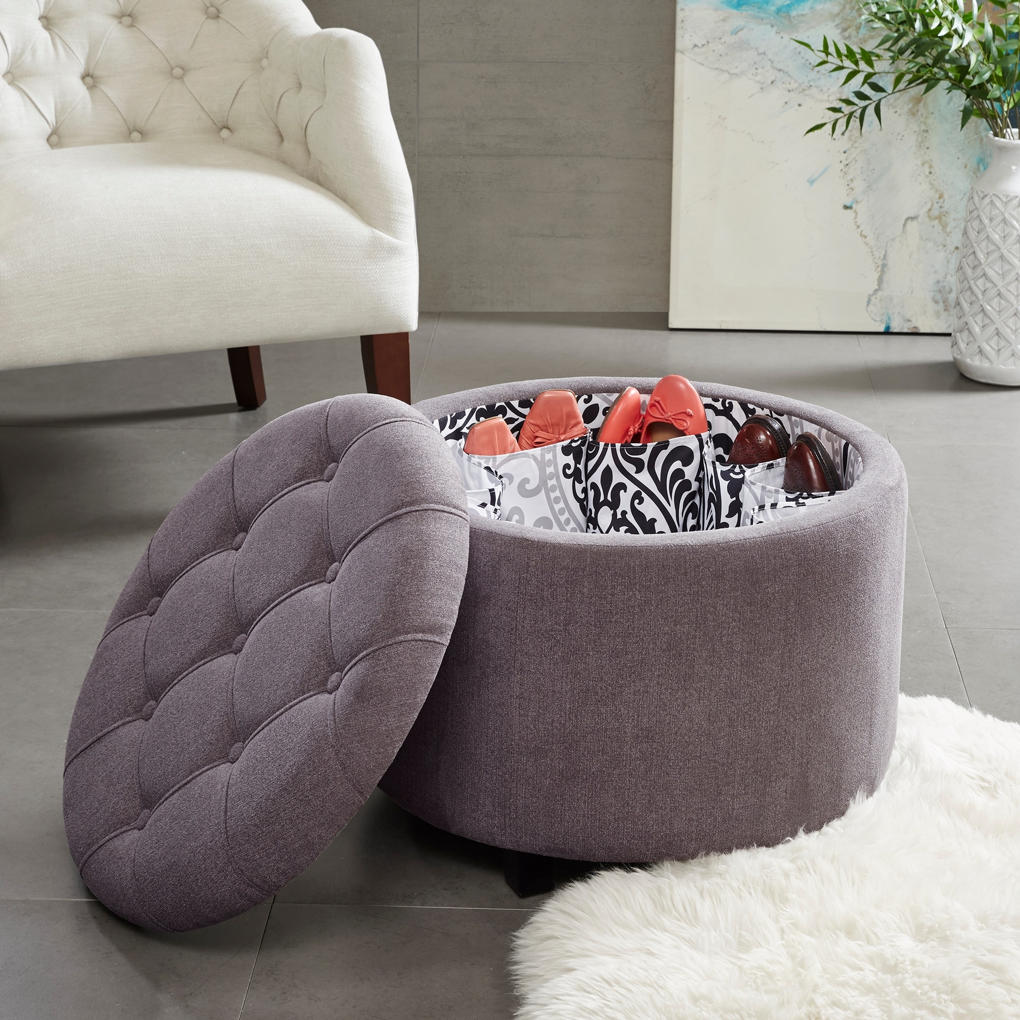 Shoe storage hotsell ottoman