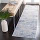 SAFAVIEH Amelia Modern Abstract Rug - 2'2" x 20' Runner - Ivory/Blue