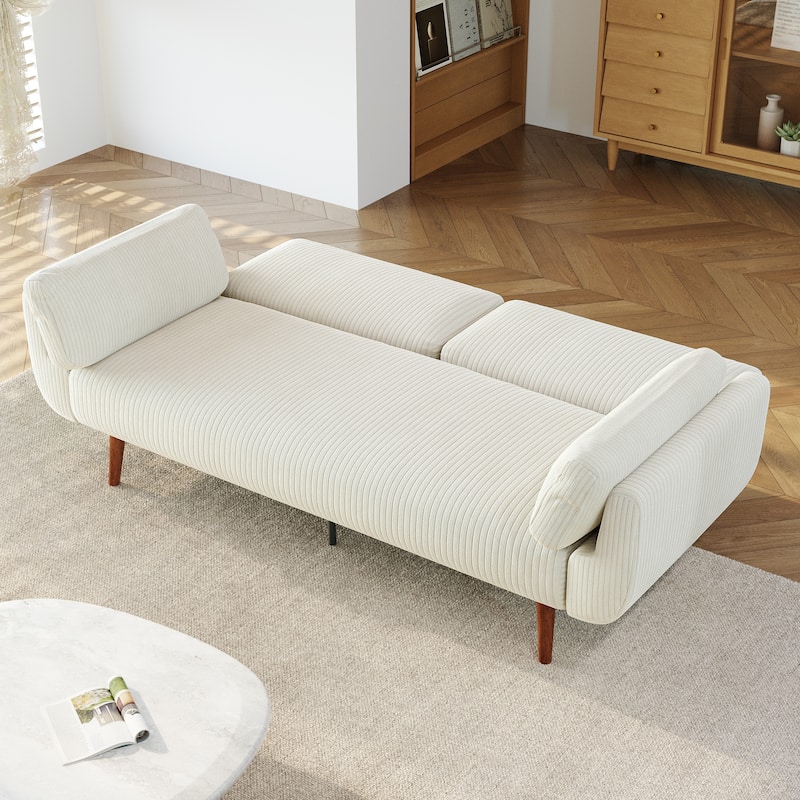 73.5 Inch Futon Sofa Bed Convertible Upholstered Couch Sleeper