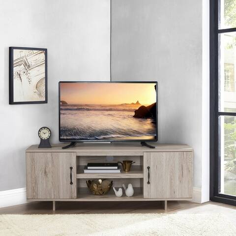 Corner 50" TV Stand Entertainment Center With Storage Space