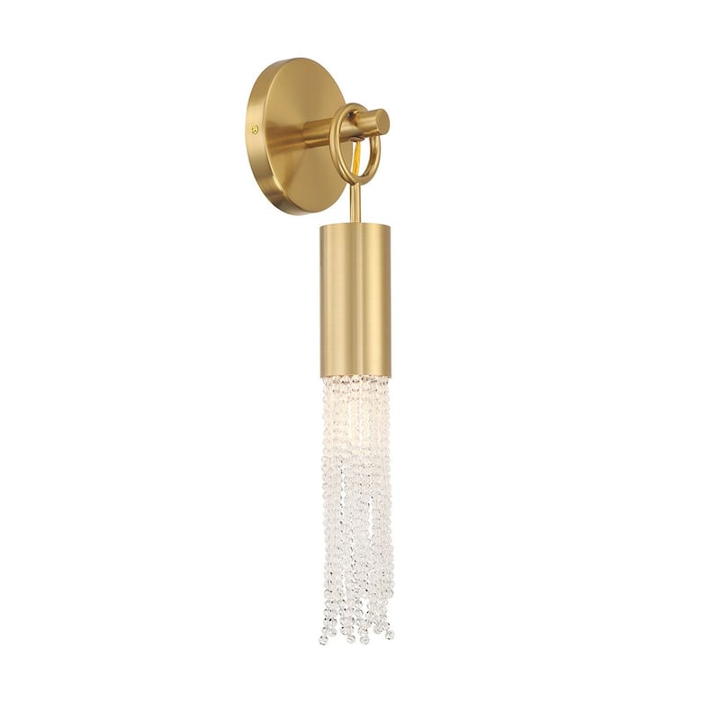 Warm Brass One Light Wall Sconce from the Chelsea Collection