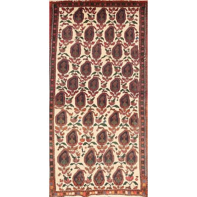Paisley Traditional Sirjan Persian Area Rug Handmade Wool Carpet - 2'7" x 5'8"