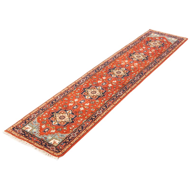 ECARPETGALLERY Hand-knotted Serapi Heritage Red Wool Rug - 2'7 x 12'0