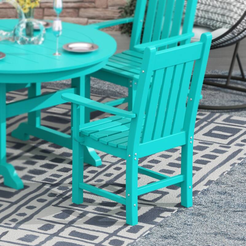 Laguna Hdpe All Weather Outdoor Patio Dining Chair With Arms