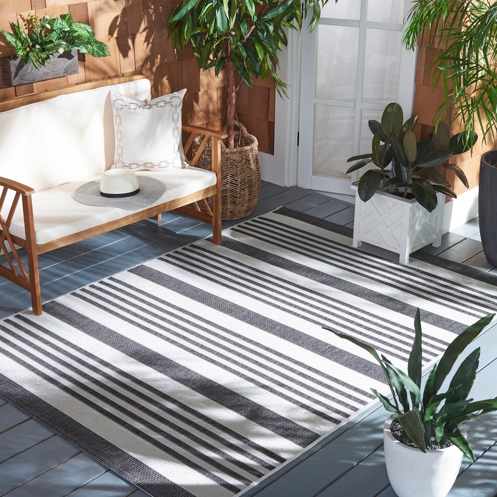 SAFAVIEH Beach House Mecbure Indoor/ Outdoor Waterproof Patio Backyard Rug