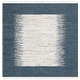 preview thumbnail 66 of 159, SAFAVIEH Handmade Flatweave Montauk Nevyana Cotton Rug 4' x 4' Square - Ivory/Navy