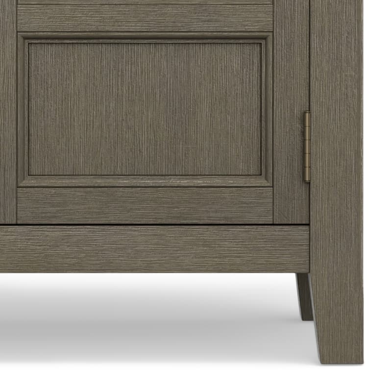 WYNDENHALL Portland SOLID WOOD 30 inch Wide Transitional Low Storage Cabinet - 30"w x 14"d x 31"h