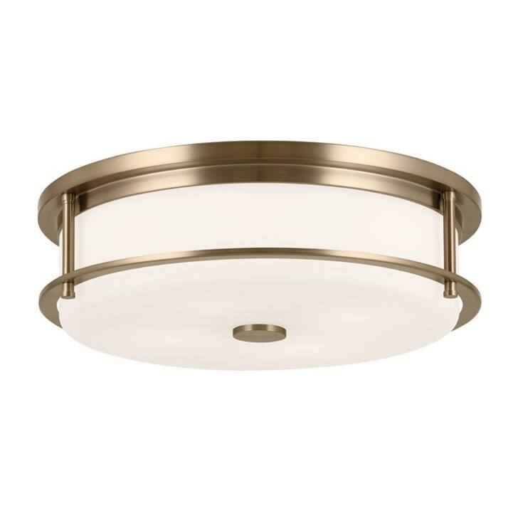 Kichler 52597 Brit 4 Light 18" Wide Flush Mount Drum Ceiling Fixture - Champagne Bronze