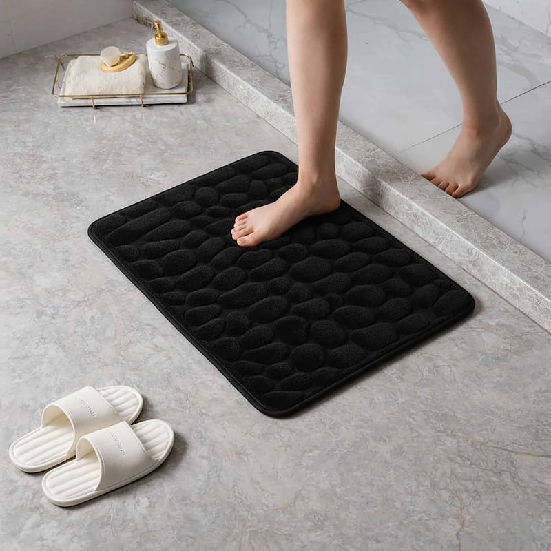 Memory Foam Bath Mat Pebble Design 32x20