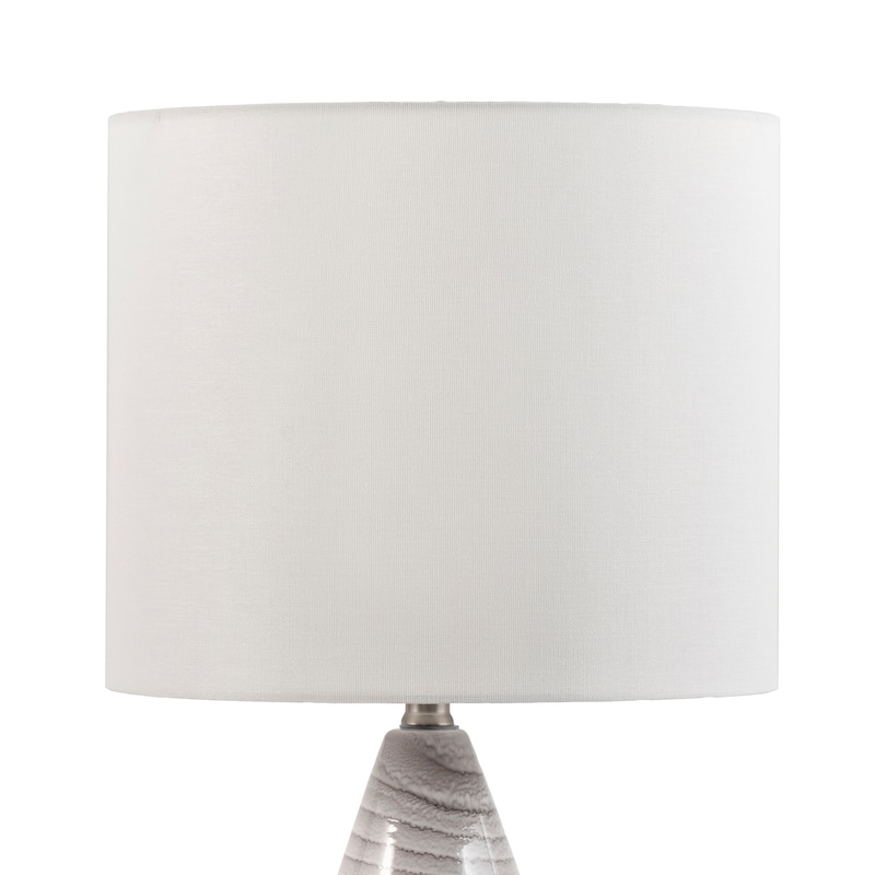 Nuloom 27'' Whitney Glass & Metal Linen Shade Table Lamp - 13"W x 13"D x 27"H