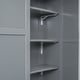preview thumbnail 13 of 29, Full Size Bunk Bed with Wardrobe, Desk & Shelves, Multi-Functional Space Saver - Grey