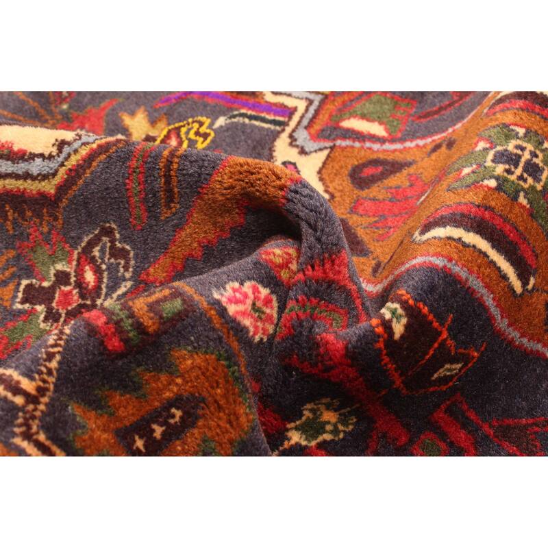 ECARPETGALLERY Hand-knotted Teimani Dark Navy Wool Rug - 3'0 x 4'5