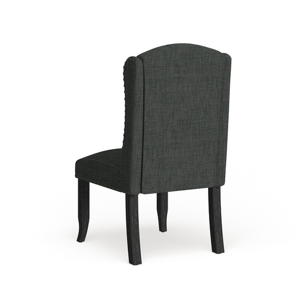 Tays Tufted Linen Wingback Dining Chairs Set of 2 by Furniture