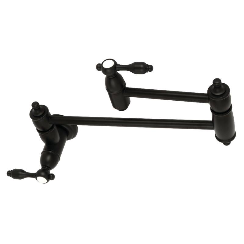 Tudor Wall Mounted Pot Filler Faucet - Matte Black