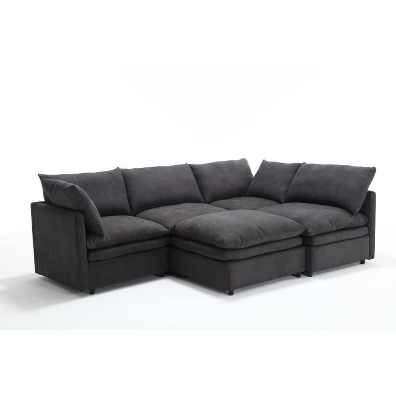 U-shaped 5-Seat Sectional Sofa with Chaise Lounge