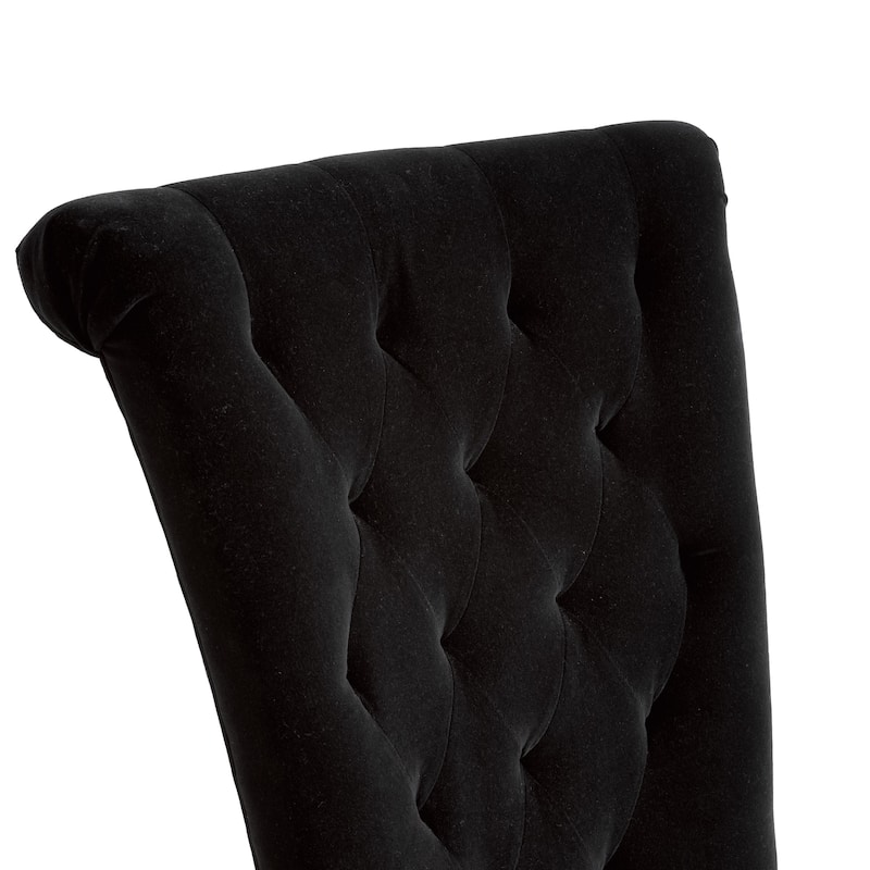 Roomfitters Tufted Dining Chairs with Plush Upholstery and Curved Back, Elegant Accent Seating, Set of 2