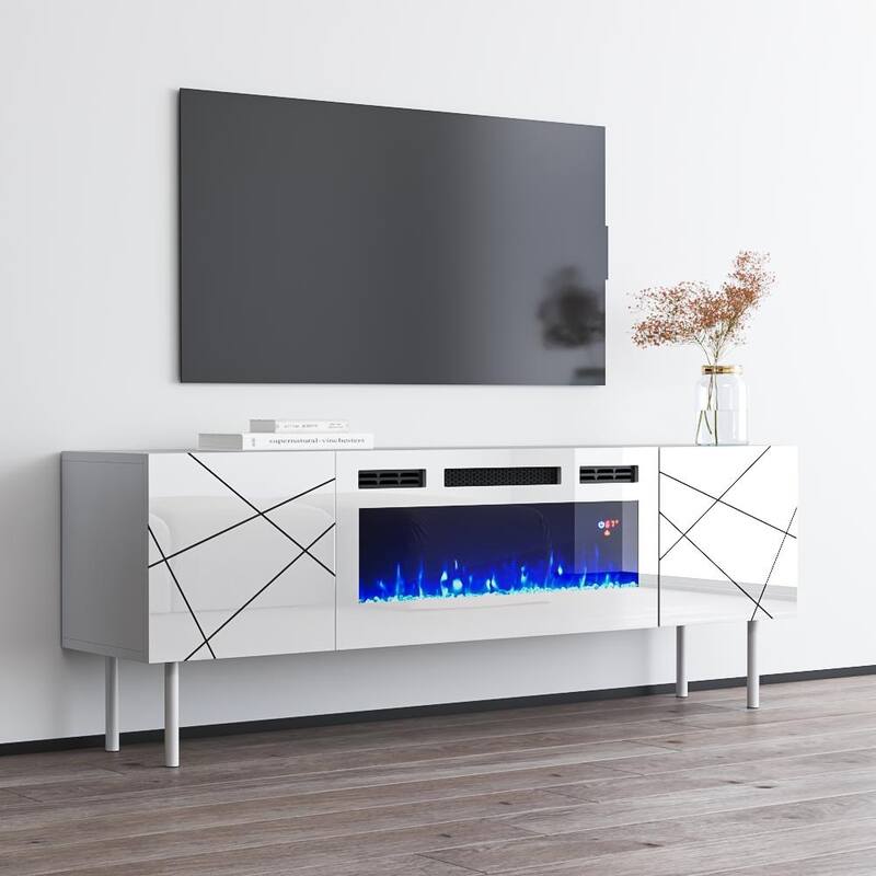 London WH-EF Electric Fireplace 63" TV Stand