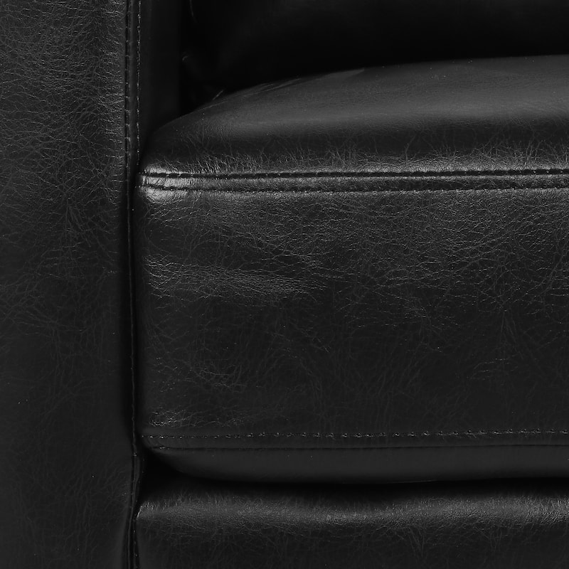 Chandler Faux Leather Club Chair by Christopher Knight Home