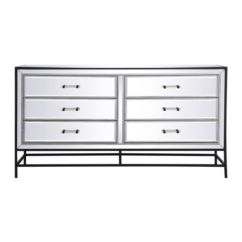 Modern Mirrored End Table - 60 Inch