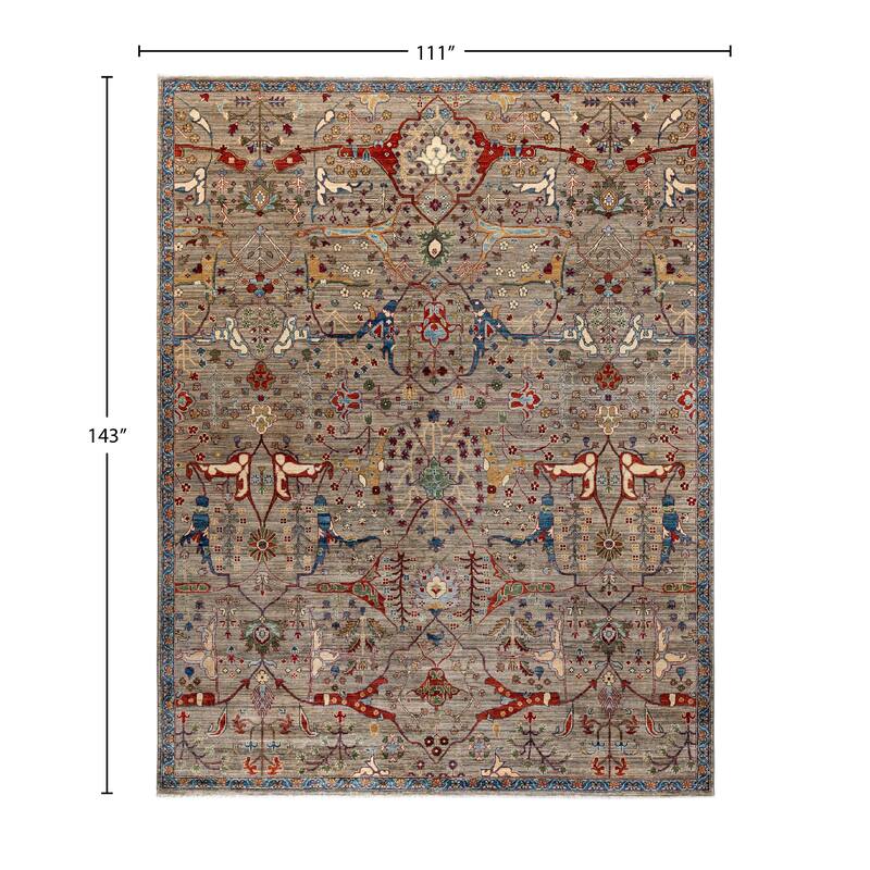 Serapi One-of-a-Kind Hand-Knotted Area Rug - Brown - 9' 3" x 11' 11"