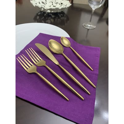 Vibhsa 20 Piece Gold Flatware Set, Service for 4