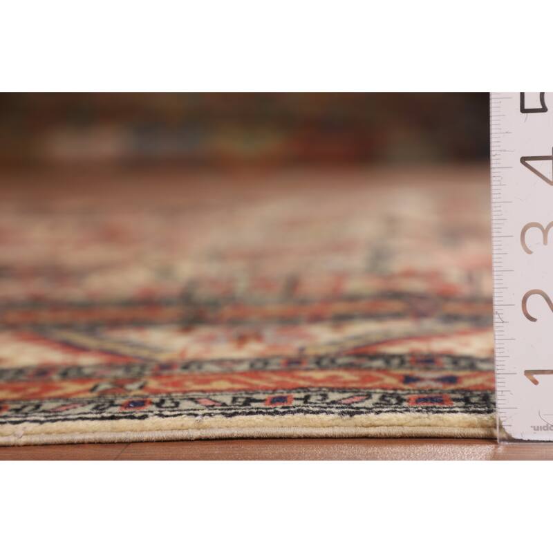 Geometric Anatolian Oriental Vintage Area Rug Hand-Knotted Wool Carpet - 6'9" X 10'0"