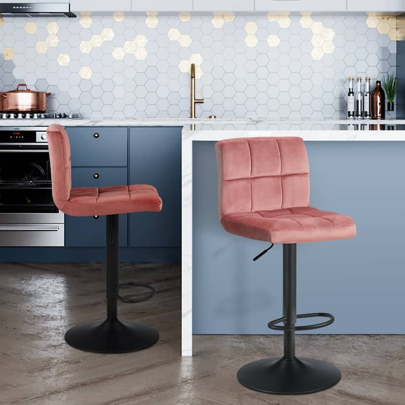 Swivel Adjustable Height with Armless Bar Stools