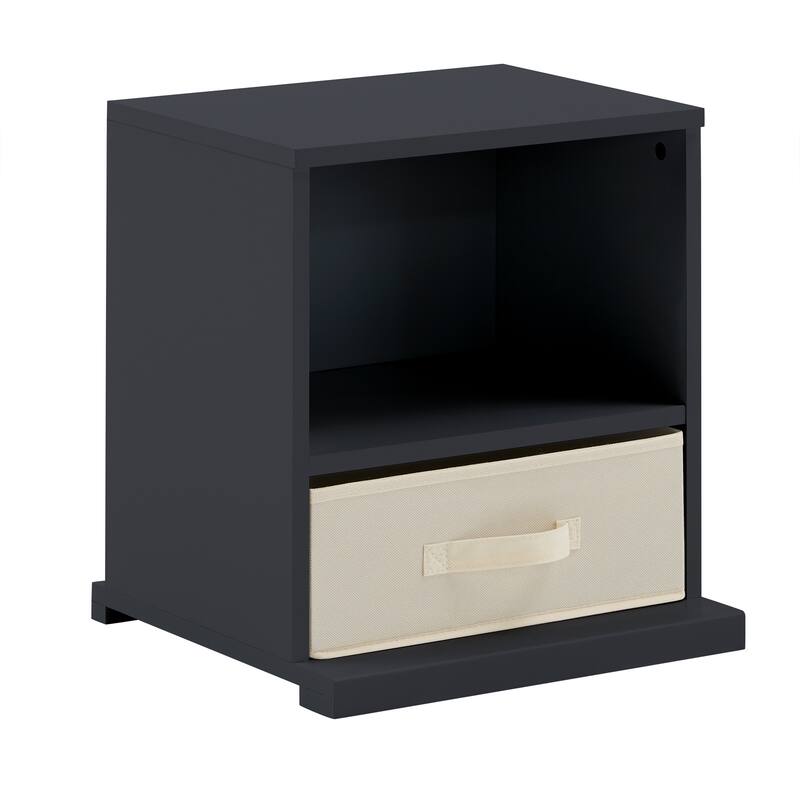 Riley Modular Stacking Storage Bins by iNSPIRE Q Junior - 1 Box with Drawer - Charcoal Black