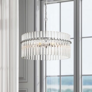 Casandra Chrome Crystal 5-light Pendant Chandelier