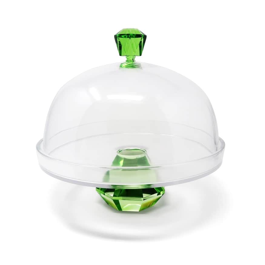 13"D Cake Dome With Diamond Base and Handle
