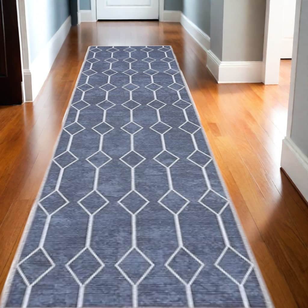 Peto Power Loomed Geometric Modern Area Rug By HomeRoots - 120' X '26' X '0.28