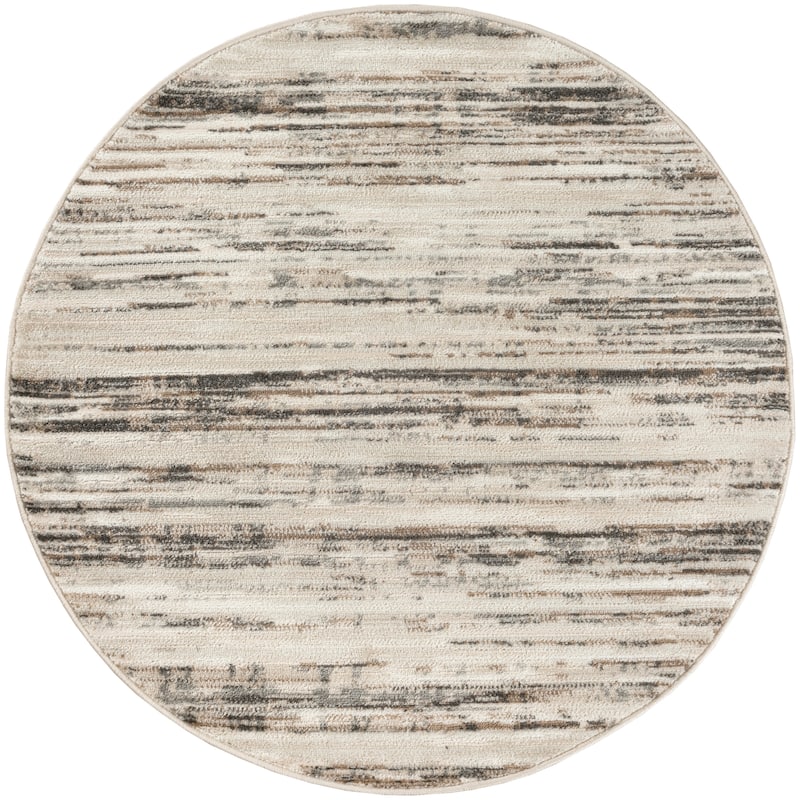 Nourison Serenity Home Indoor Abstract Area Rug - 8' x Round - Beige