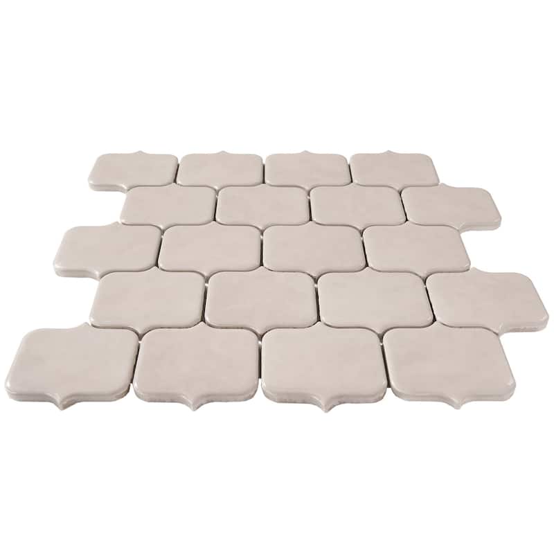 Modern Arabesque Glossy Porcelain Mosaic Tile