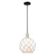 Option White Glass with White Rope / Black Antique Brass
