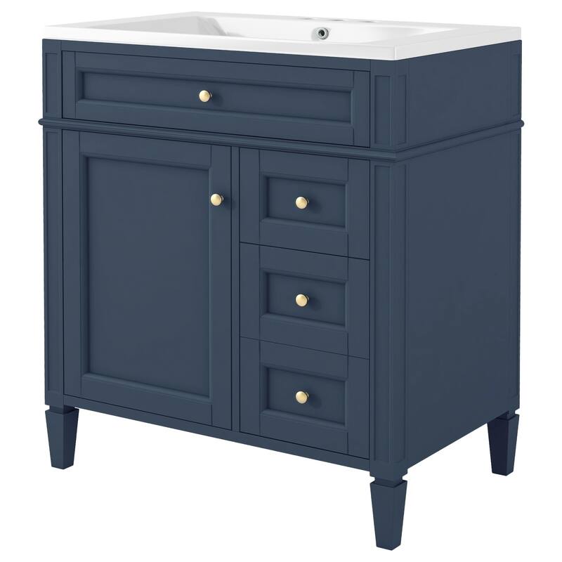 30"Wall Mounted Bathroom Vanity with Resin Sink