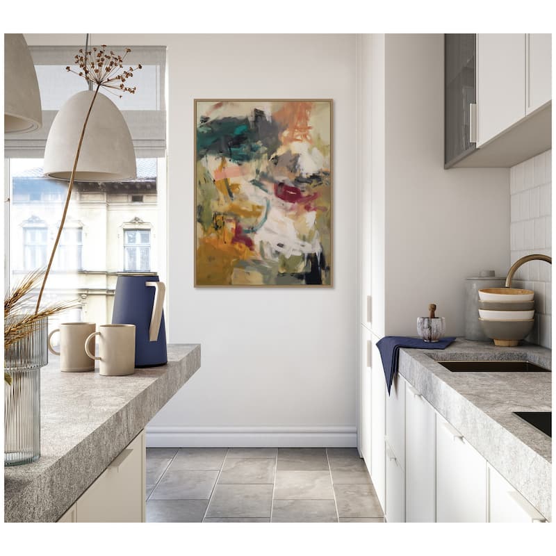 Kate and Laurel Painted Storm No. 1 by Amy Lighthall Framed Canvas Wall Art Print