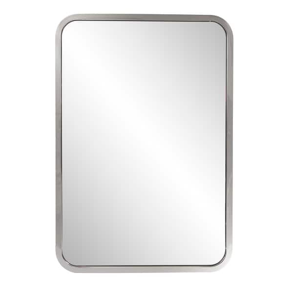 slide 2 of 10, Allan Andrews Stainless Steel Simone Wall Mirror Collection 32"H x 22"W