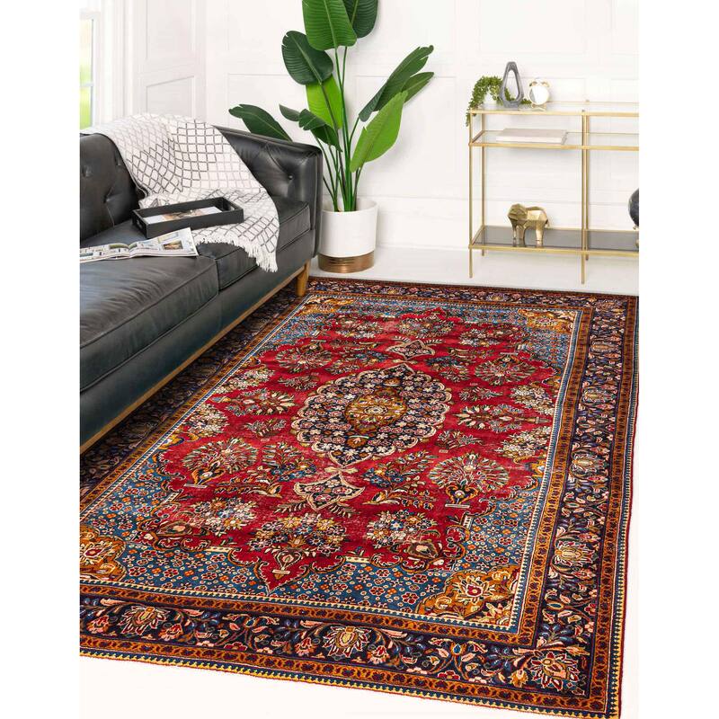 ECARPETGALLERY Hand-knotted Anadol Red Wool Rug - 7'5 x 11'4