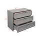 preview thumbnail 11 of 17, Low Twin Size Loft Bed with Cabinets, Shelves and Slide, Grey