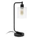 preview thumbnail 1 of 35, Lalia Home Modern Iron Desk Lamp with USB Port and Glass Shade - N/A
