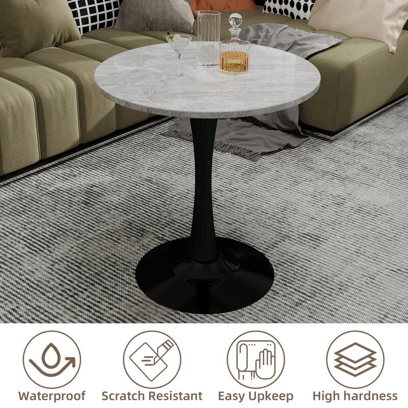 Mid-century modern style dining table accommodates 2 or 4 people