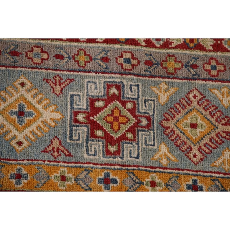 Geometric Kazak Area Rug Handmade Bedroom Wool Carpet - 8'4" x 11'3"
