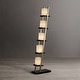 preview thumbnail 3 of 5, Escalier Floor Lamp - 61 Espresso Brushed Nickel On/Off Switch - Weathered Brass