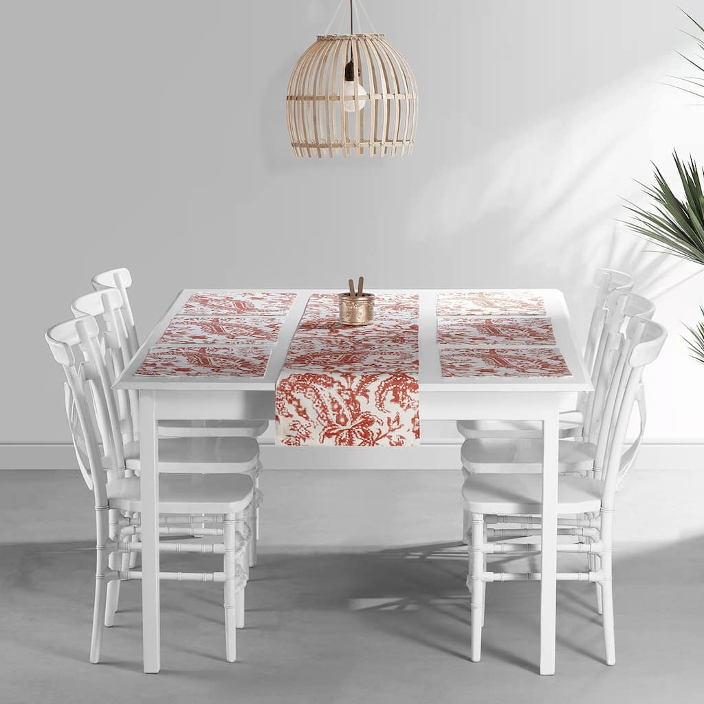 Exclusive Fabrics Edina Printed Cotton Table Runner & Placemats