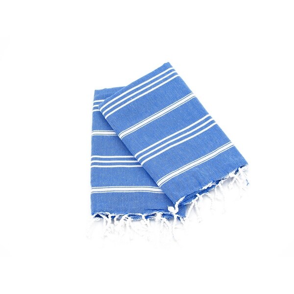 Classic Stripe Royal Blue Hand Towel | Head Towel | Kitchen Towel,Tea ...